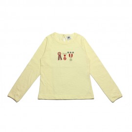 PETIT BATEAU T-shirt long-sleeved girl offwhite