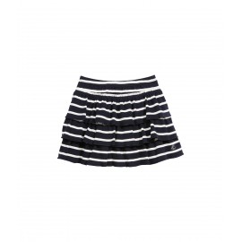 PETIT BATEAU Skirt with gathered ruffles girl dark blue