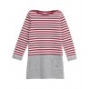 PETIT BATEAU Dress tubic striped red grey