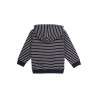 PETIT BATEAU Pullover hooded striped blue white