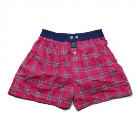 Mc ALSON Boxer short boy squares fuchsia pink and blue