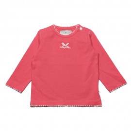 Ducky Beau t-shirt long-sleeved girl coral pink