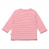 Ducky Beau t-shirt long-sleeved girl coral pink striped