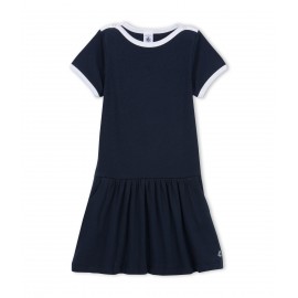 PETIT BATEAU Robe fille bleu foncé