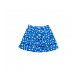 PETIT BATEAU skirt girl blue with white dots