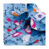 Petit Bateau blouse girl grey blue with lovebirds