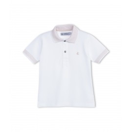 PETIT BATEAU Polo shirt short-sleeved boy white