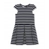 PETIT BATEAU Dress girl dark blue marinière