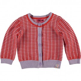 CKS Cardigan bébé fille rouge et lilas