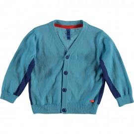 CKS Cardigan baby boy turquoise and cobalt blue