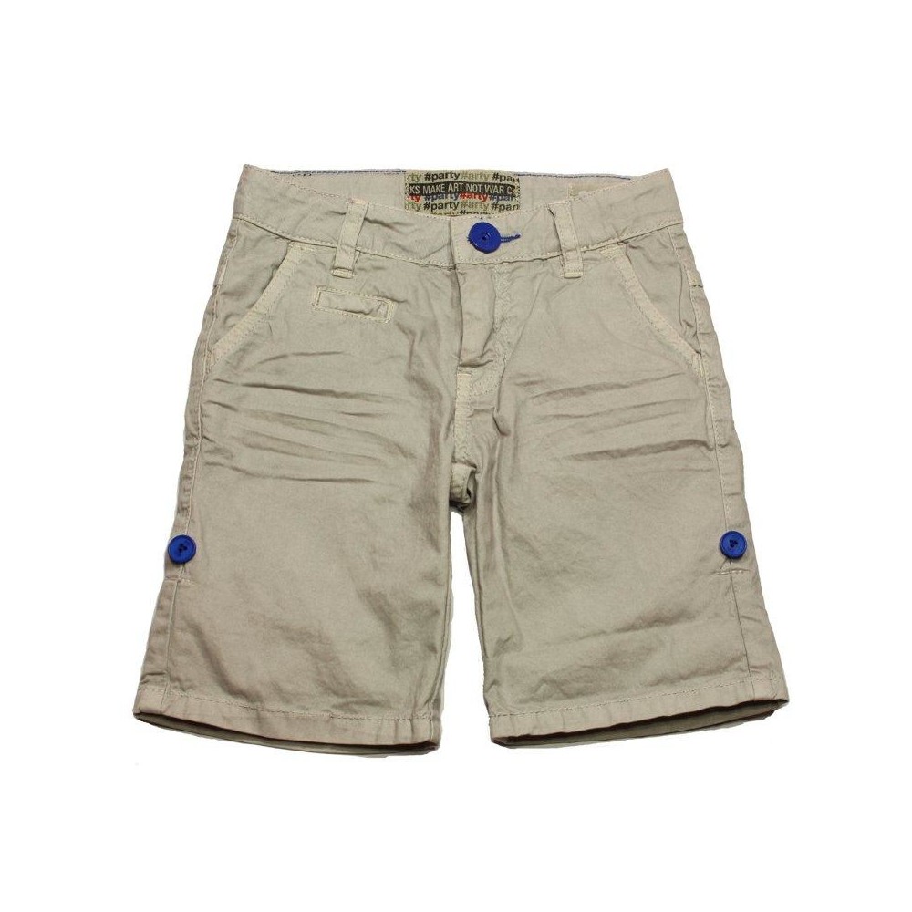 CKS Shorts six pockets for boys for summer in soft cotton light grey