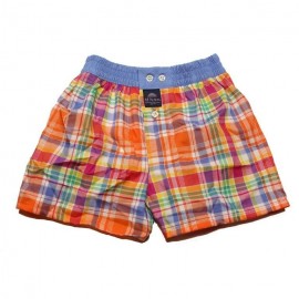 Mc ALSON Boxer short boy orange and fuchsia squares