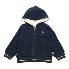 DUCKY BEAU Pullover réversible à capuche bébé garçon bleu foncé