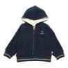 DUCKY BEAU Pullover hooded and reversible baby boy dark blue