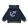 DUCKY BEAU Pullover hooded and reversible baby boy dark blue