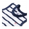 PETIT BATEAU Body sans manches bébé garçon blanc et bleu marinière