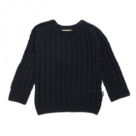 IMPS&ELFS Pullover knitted organic cotton boy & girl dark blue