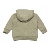 IMPS&ELFS Cardigan hooded organic cotton unisex mottled light grey