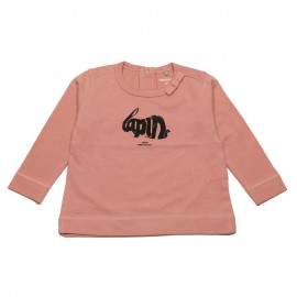 IMPS&ELFS T-shirt long-sleeved organic cotton girl old pink