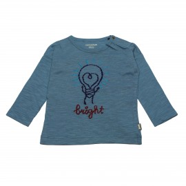 IMPS&ELFS T-shirt à manches longues coton bio garçon & fille gris bleu