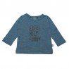 IMPS&ELFS T-shirt long-sleeved organic cotton boy & girl greyish blue with dark grey print
