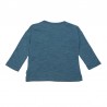 IMPS&ELFS T-shirt long-sleeved organic cotton boy & girl greyish blue with dark grey print