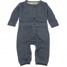 IMPS&ELFS Jumpsuit long-sleeved organic cotton boy & girl greyish blue
