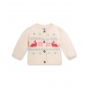 PETIT BATEAU Cardigan laine et coton fille blanc cassé