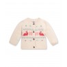 PETIT BATEAU Cardigan wool and cotton girl offwhite