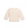 PETIT BATEAU Cardigan wool and cotton girl offwhite