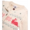 PETIT BATEAU Cardigan laine et coton fille blanc cassé