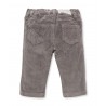 PETIT BATEAU Pantalon velours coupe slim garçon & fille gris anthracite