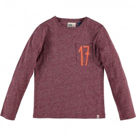 CKS T-shirt long-sleeved boy mottled bordeaux red