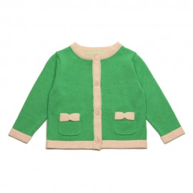 VINROSE Cardigan col rond fille vert