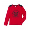 PETIT BATEAU T-shirt long-sleeved boy red with dark blue print