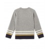 PETIT BATEAU Pullover round neck in jacquard wool knit boy light grey