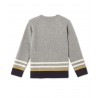 PETIT BATEAU Pullover col rond en tricot de laine jacquard garçon gris clair