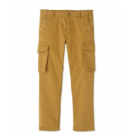 PETIT BATEAU Trousers in gabardine stretch cotton boy camel